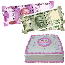 Cash - Rs. 3,001 with  2kgs cake - Click here to View more details about this Product